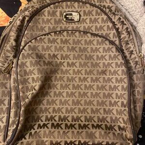 Michael Kors Monogram Tan Backpack